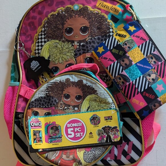 NWT LOL Surprise! Slay the Runway 5p Backpack Set Fashion L.O.L. Dolls Xmas Gift - Picture 2 of 13